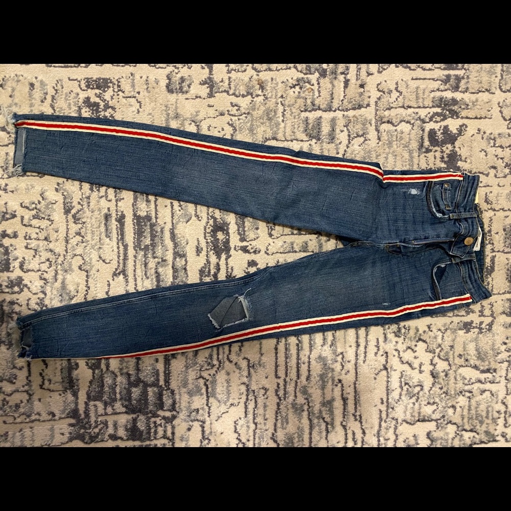 Zara Jeans W/ Stripes